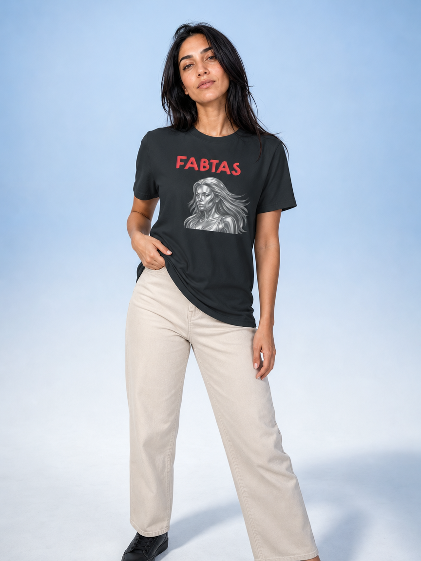 FABTAS Ice Goddess Women's organic ribbed neck Premium T-Shirt