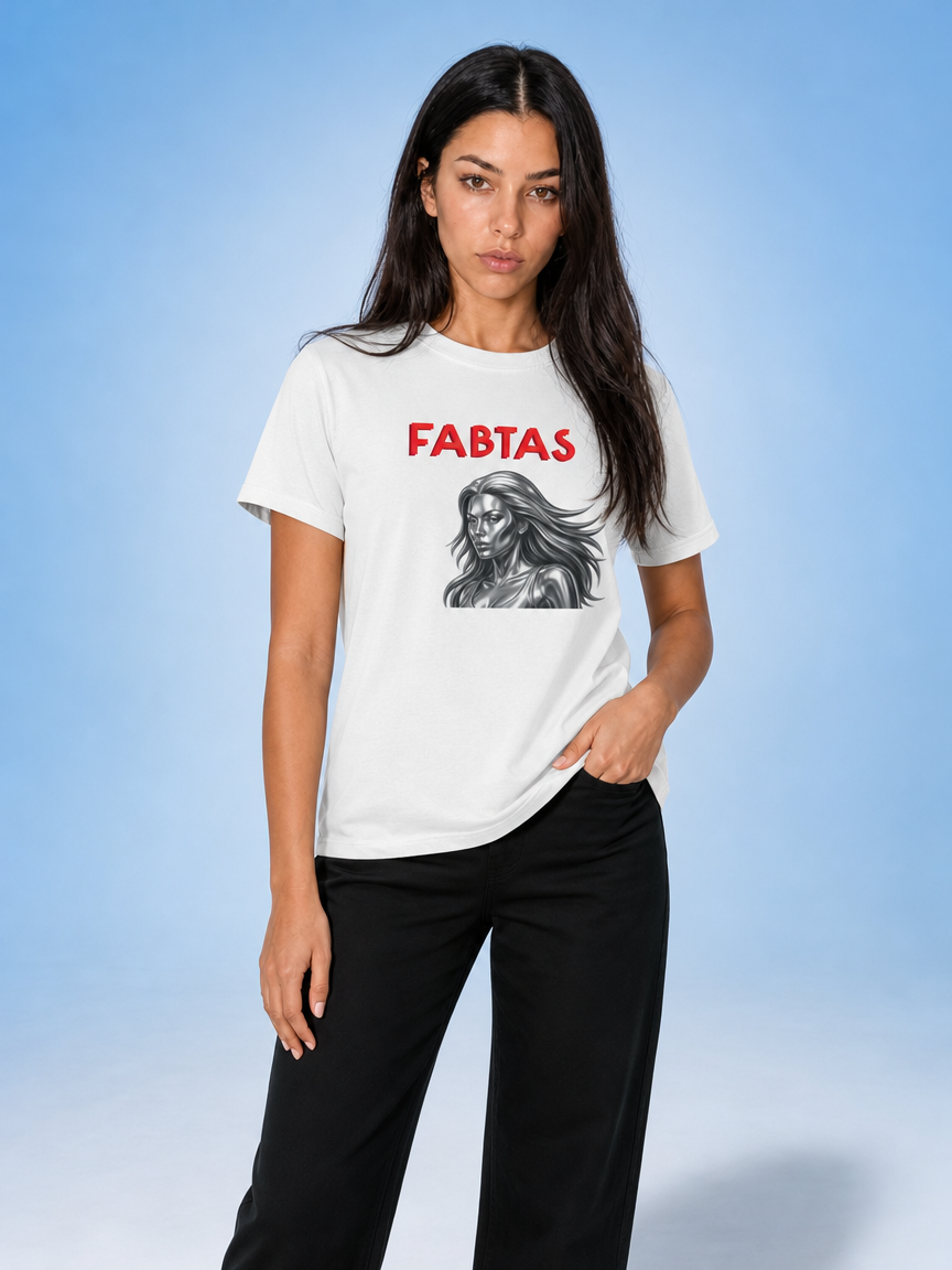 FABTAS Ice Goddess Women's organic ribbed neck Premium T-Shirt