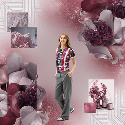FABTAS Pop Art Women’s cotton crew neck t-shirt