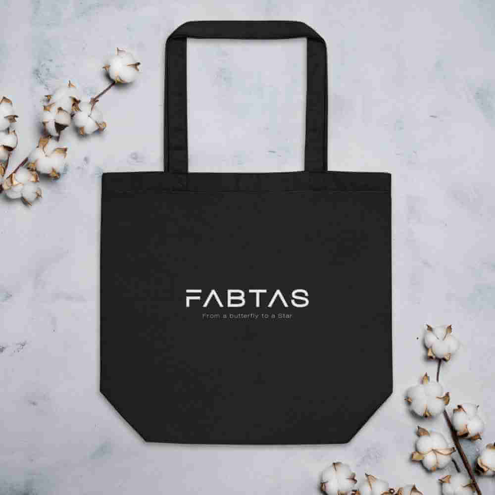 FABTAS Black Eco Tote Bag