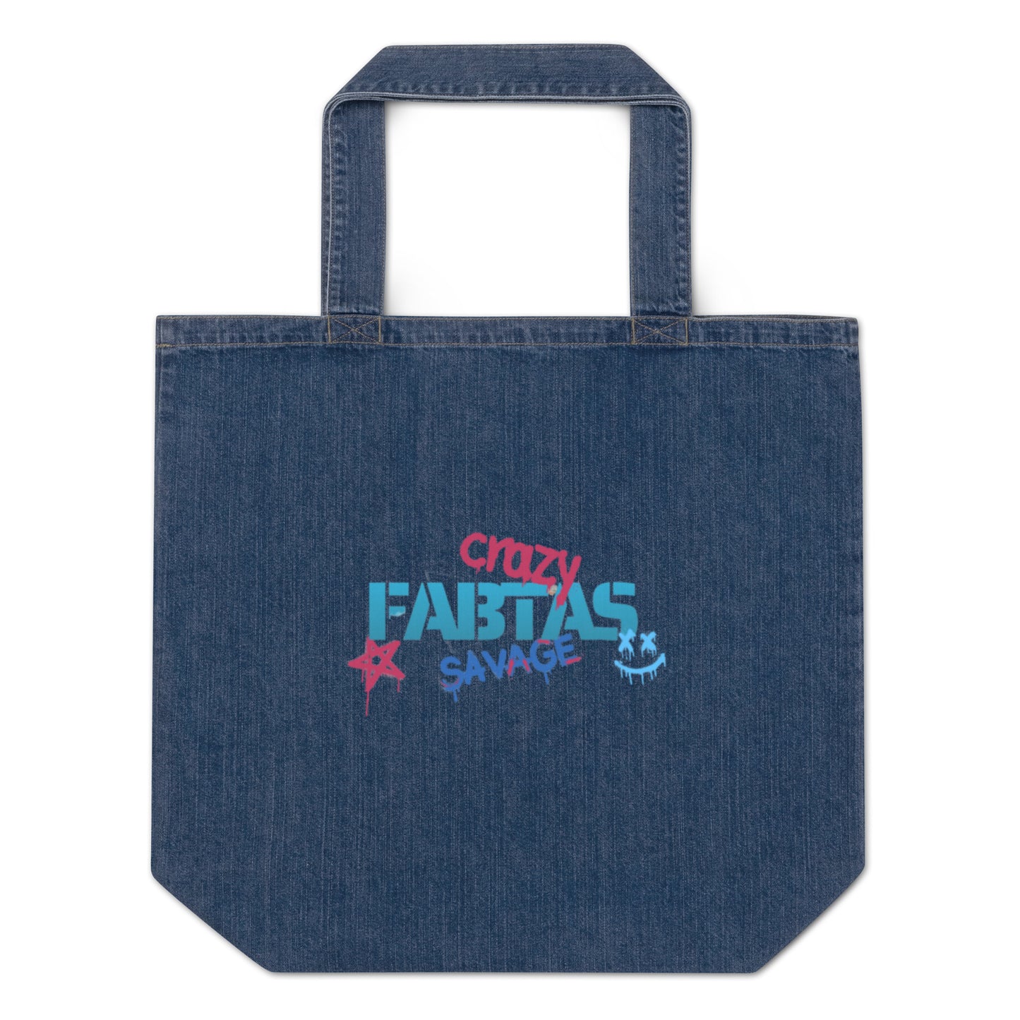 FABTAS Crazy Savage Organic denim tote bag