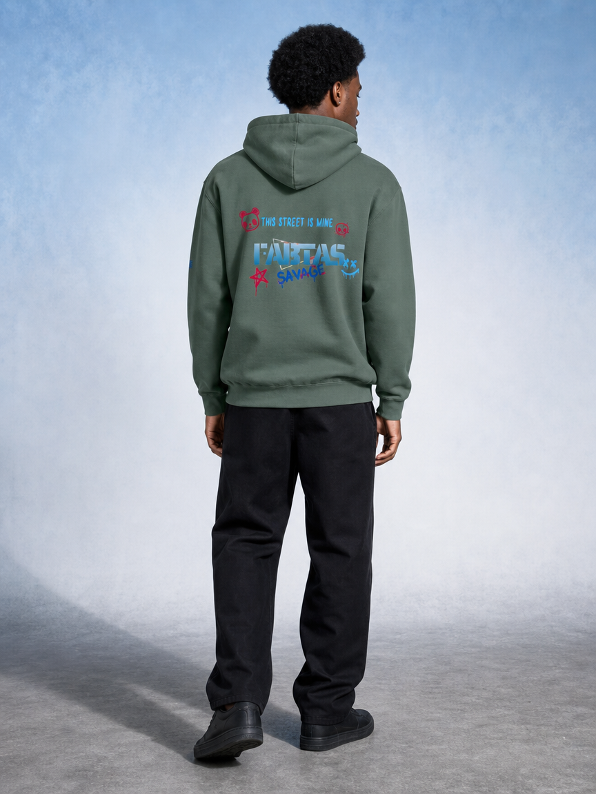 FABTAS This Street is Mine Unisex garment-dyed hoodie