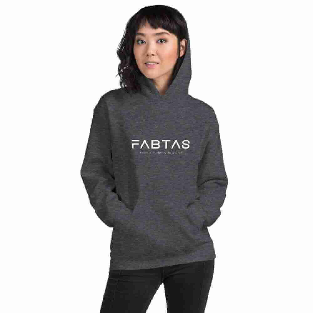 FABTAS Heavy-Blend Women Hoodie Dark Heather