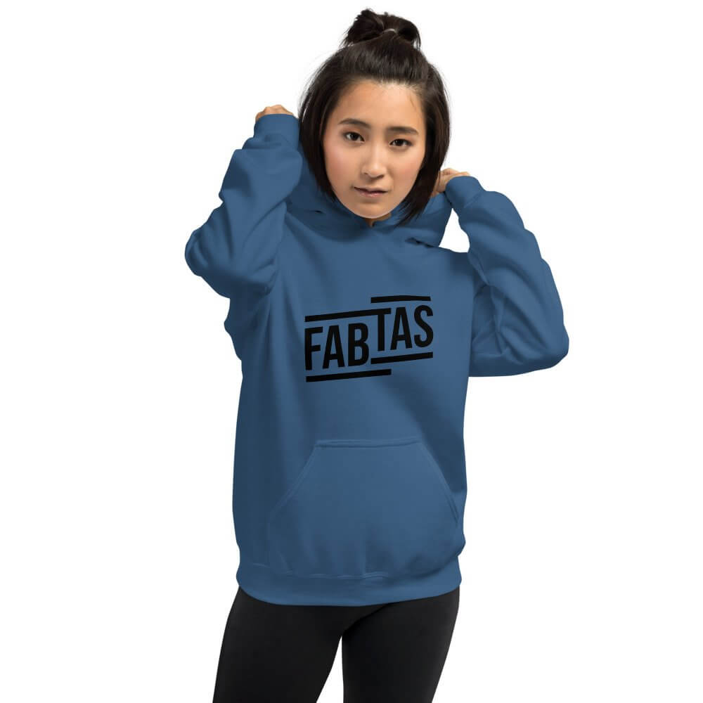 FABTAS Heavy-Blend Women Hoodie Indigo-Blue