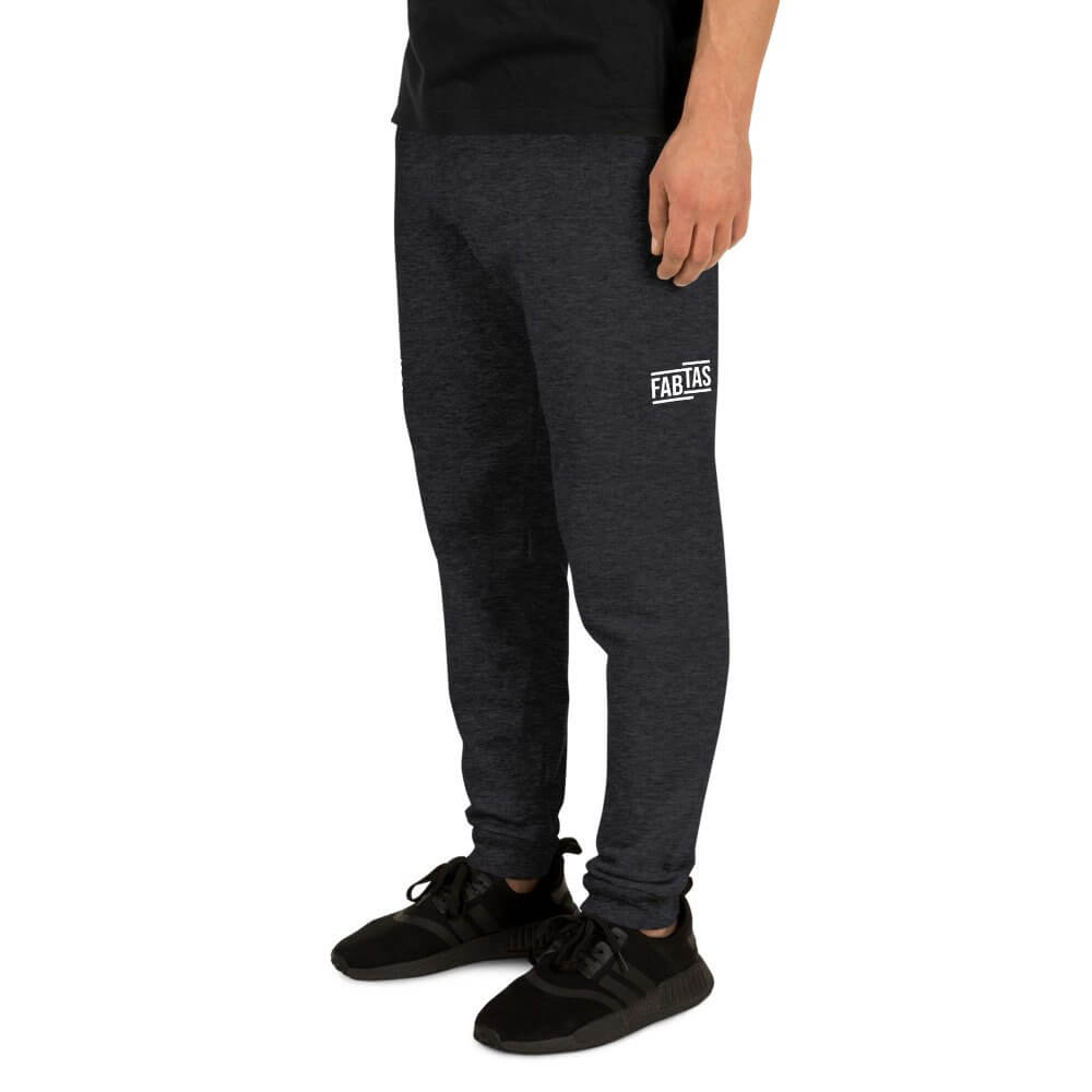 FABTAS White Logo Unisex Joggers