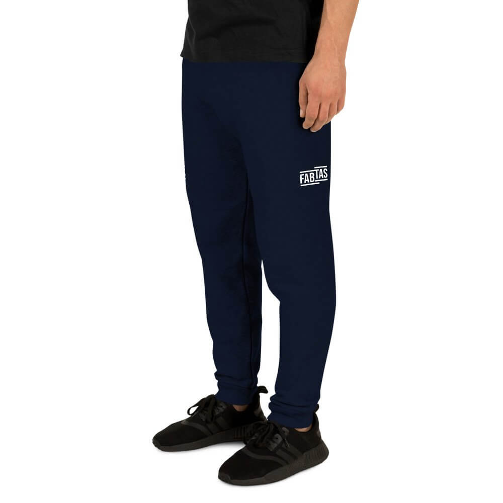 FABTAS White Logo Unisex Joggers