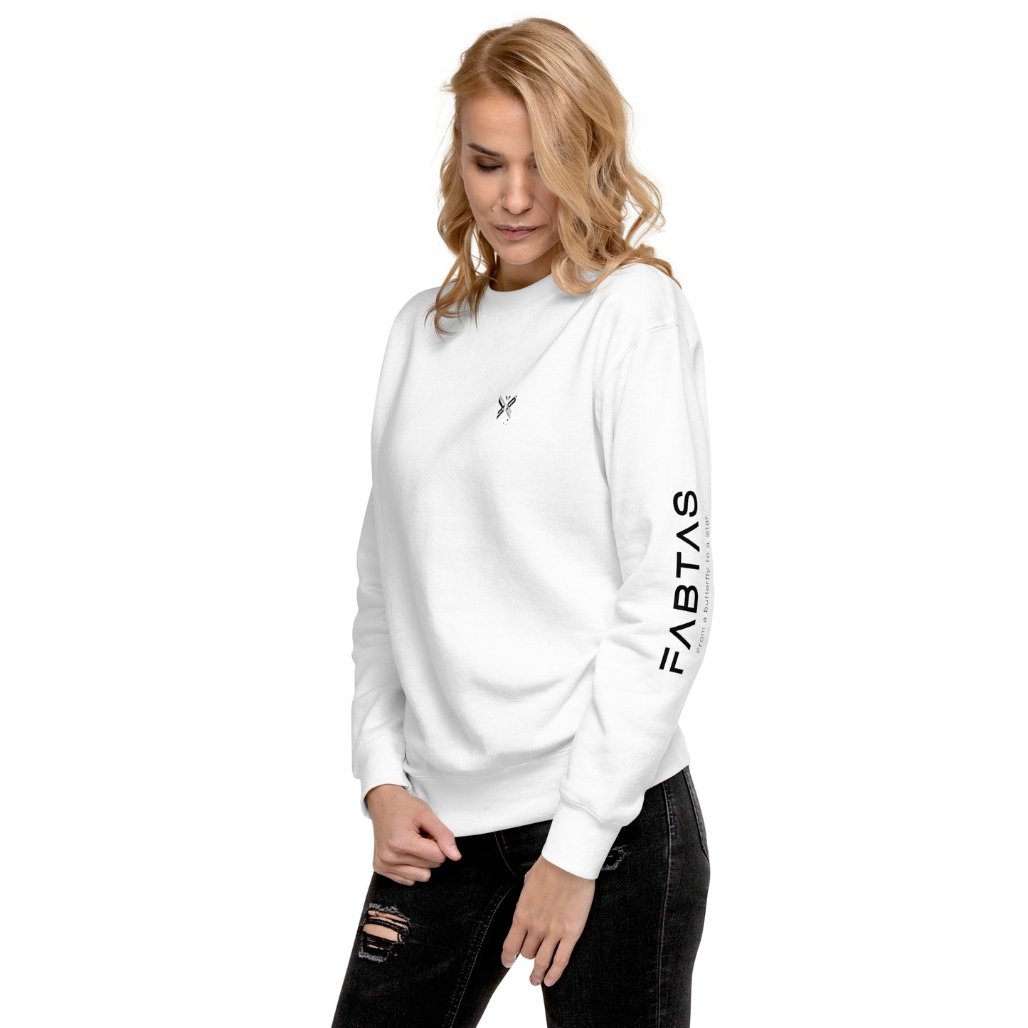 FABTAS Women's Fleece Pullover White