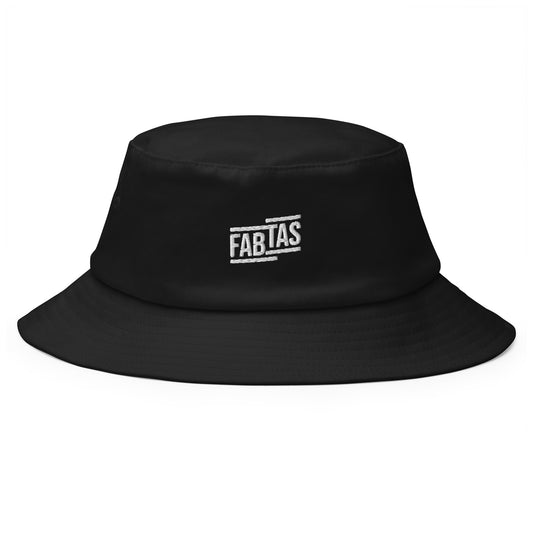 Printed White Logo Hat | Bucket White Logo Hat | FABTAS STORE